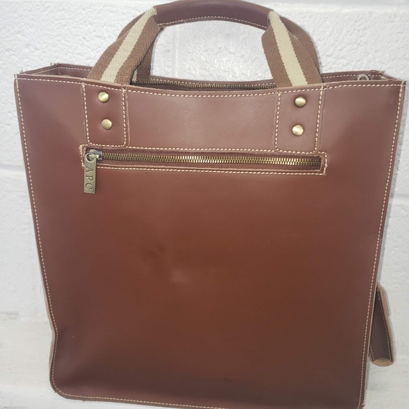 A.P.C Brown Leather Tote W/Wallet - Picture 2 of 6